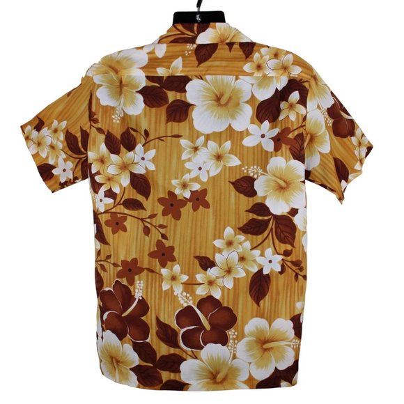 Pomare Hawaii 80s Vintage Hawaiian Aloha Camp Shirt Mens Lg Hibiscus Plumeria - Picture 2 of 9